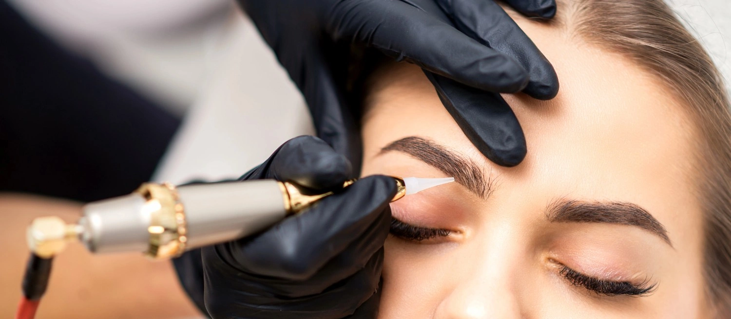 Lady Getting Permanent Cosmetics at Glow Beauty Bar